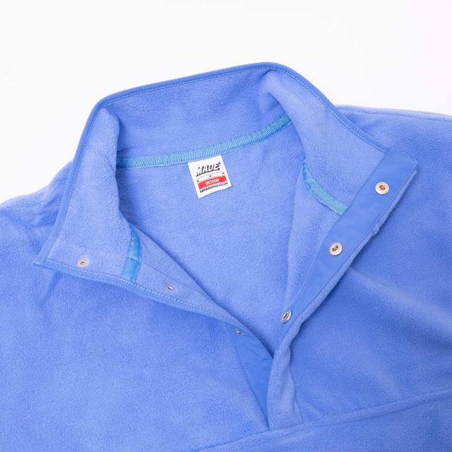 MADE BLANKS ポーラーフリースプルオーバー ｜ メンズ S M L XL 無地 二分の一 スナップボタン