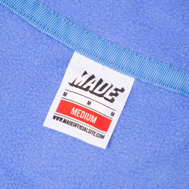 MADE BLANKS ポーラーフリースプルオーバー ｜ メンズ S M L XL 無地 二分の一 スナップボタン