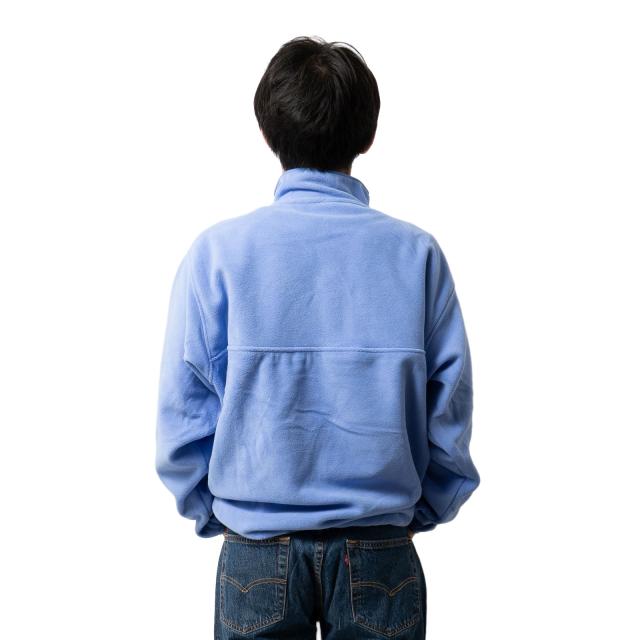 MADE BLANKS ポーラーフリースプルオーバー ｜ メンズ S M L XL 無地 二分の一 スナップボタン