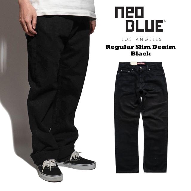 ネオブルー NEO BLUE スリム ブラック ｜ 2001 メンズ 30-44インチ ブラック 後染め ストレート アメリカ製 MADE IN USA 米国製