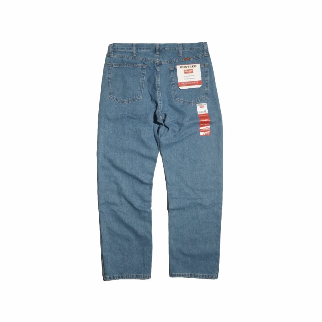 ラスラー RUSTLER レギュラーフィット ストレートジーンズ ストーンウォッシュ ｜ 87619SW メンズ W30-42 ラングラー Wrangler ヘビーウエイト デニムの通販は