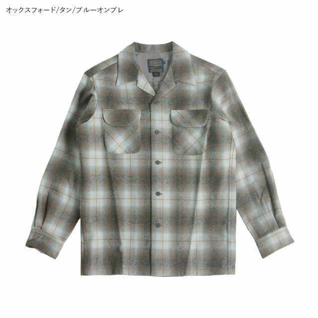 ペンドルトン ボードシャツ XL ブルー 開襟  胸ポケット 長袖 シンプル .