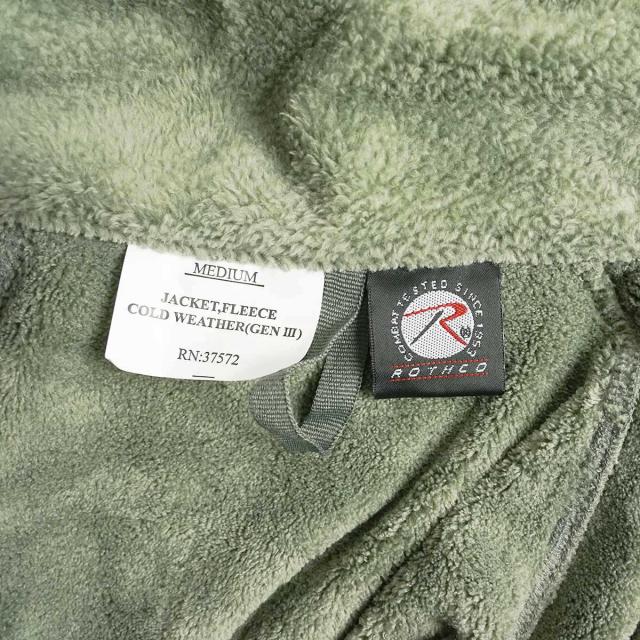 ロスコ ROTHCO ECWCS フリース ジャケット/ライナー ｜ ジャケット フリース メンズ レギュラーサイズ 大きいサイズ XS-XXL ミリタリージャケット 防寒 GEN3 第三世代 レベル3 LEVEL3 アウトドア ブラック ブラウン グリーン_14