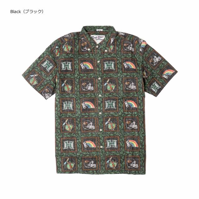 レインスプーナー REYN SPOONER 半袖アロハシャツ フルオープン ハワイ大学 ヴィンテージ ｜ メンズ S M L XL XXL XXXL 総柄 スプーナークロス リバースプリント_1