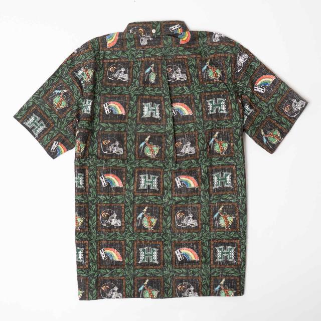 レインスプーナー REYN SPOONER 半袖アロハシャツ フルオープン ハワイ大学 ヴィンテージ ｜ メンズ S M L XL XXL XXXL 総柄 スプーナークロス リバースプリント_10