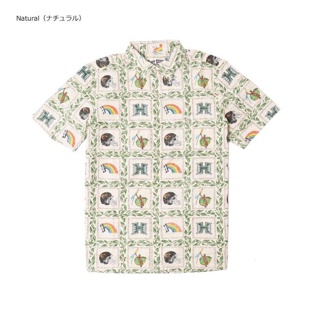 レインスプーナー REYN SPOONER 半袖アロハシャツ フルオープン ハワイ大学 ヴィンテージ ｜ メンズ S M L XL XXL XXXL 総柄 スプーナークロス リバースプリント_2