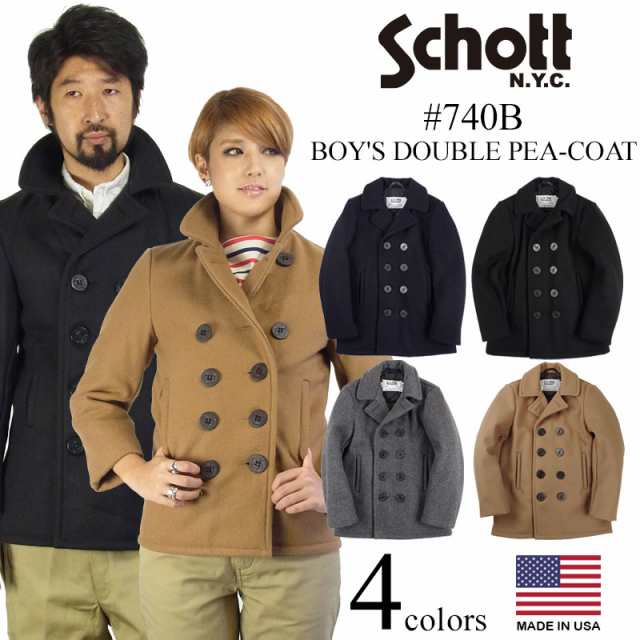 ショット Schott 740b ボーイズ ウール ダブル ピーコート 防寒 Pea Coat Pコート アメリカ製 米国製 メンズ レディース 男性 女性 の通販はau Pay マーケット Jalana