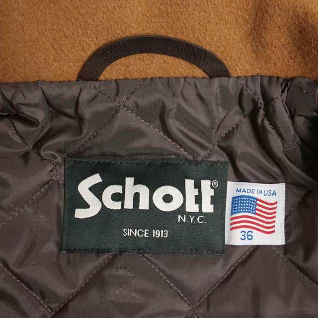 ショット SCHOTT 当店別注 756TG メンズ ウール シングル ピーコート (アメリカ製 米国製 防寒 PEA-COAT Pコート  男性）｜au PAY マーケット