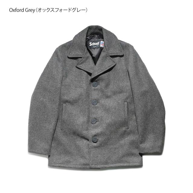 ショット SCHOTT 当店別注 756JAL メンズ ウール シングル ピーコート サテンライニング ｜ 32-46 アメリカ製 米国製 コート アウター 防寒_2
