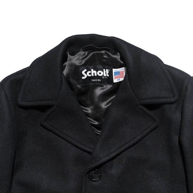 ショット SCHOTT 当店別注 756JAL メンズ ウール シングル ピーコート サテンライニング ｜ 32-46 アメリカ製 米国製 コート アウター 防寒_3