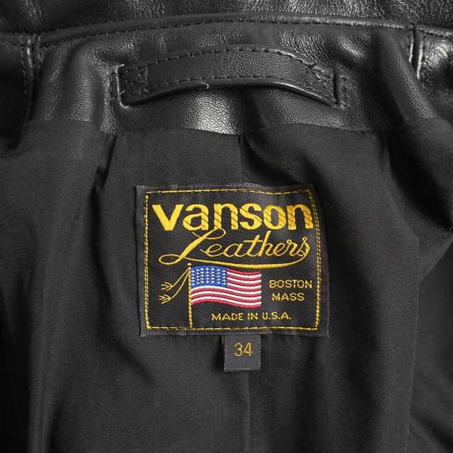 バンソン VANSON ENF シングル ライダース ブラック (アメリカ製 米国