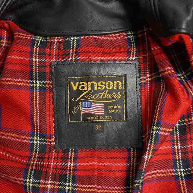 バンソン VANSON J 3/4 カーコート ブラック (アメリカ製 米国製 レザージャケット レザーコート 革ジャン）｜au PAY マーケット