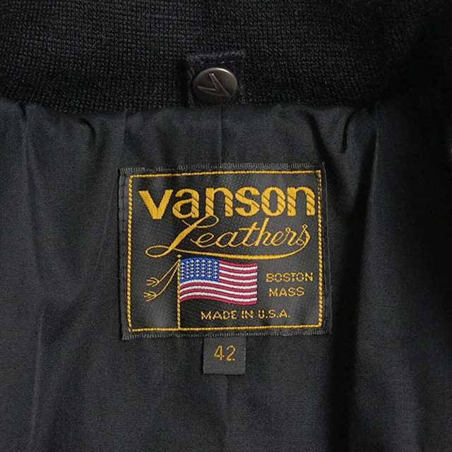 バンソン VANSON TJ チームジャケット ブラック (アメリカ製 米国製 レザージャケット スタジャン 革ジャン）の通販はau PAY  マーケット - Ｊａｌａｎａ（ジャラーナ） | au PAY マーケット－通販サイト