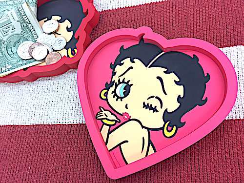 Betty Boop ベティちゃん グッズ RUBBER TRAY HEART キーケース 小銭