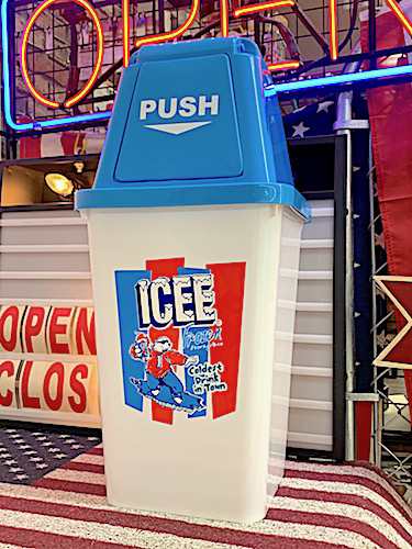 アメリカン雑貨 ダストボックス ゴミ箱 20L ICEE 大きい フタ付き DUST BOX 店舗 ガレージ ディスプレイ｜au PAY マーケット