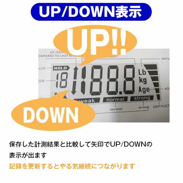 デジタル ハンド グリップ メーター 握力計 測定 LCD 高齢者 リハビリ