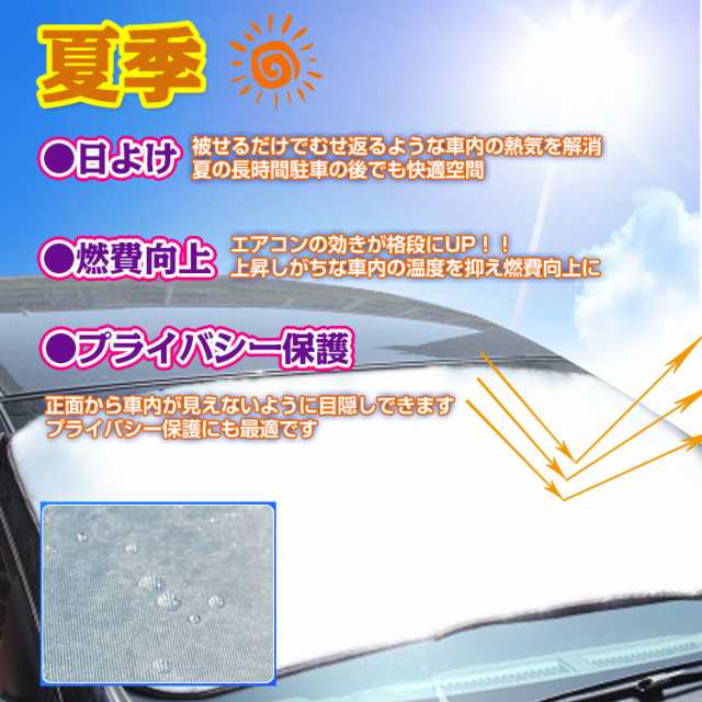 クーポン発行中 日除け 車 フロントガラス 軽自動車 普通自動車サイズ 日よけ 紫外線 遮光 断熱 目隠し E066の通販はau Pay マーケット Kuranavi