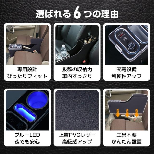コンソールボックス EVERY エブリイ エブリィ NV100 クリッパーバン ミニキャブバン 専用 対応 3車種対応 コンソール アームレスト センターコンソール 大容量 収納 肘置き 車用品 カー用品 ee468_2