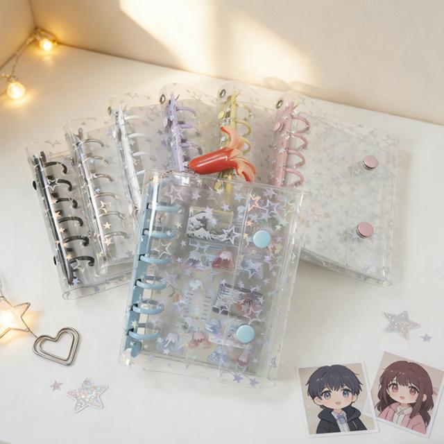 星柄 シール帳 【A6／A7 シール台紙10枚付き】 バインダー 推し活