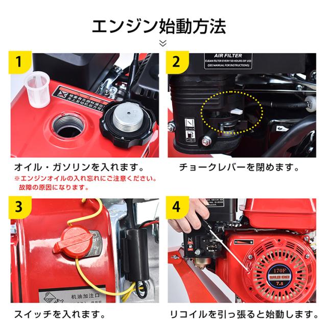 粉砕機 エンジン式 最大粉砕径60mm 7.5馬力 ガソリン 4サイクル
