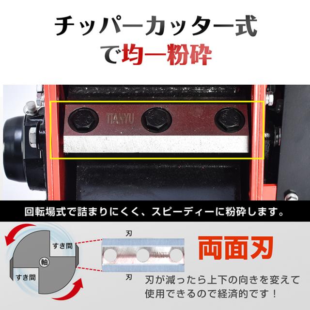 粉砕機 エンジン式 最大粉砕径60mm 7.5馬力 ガソリン 4サイクル