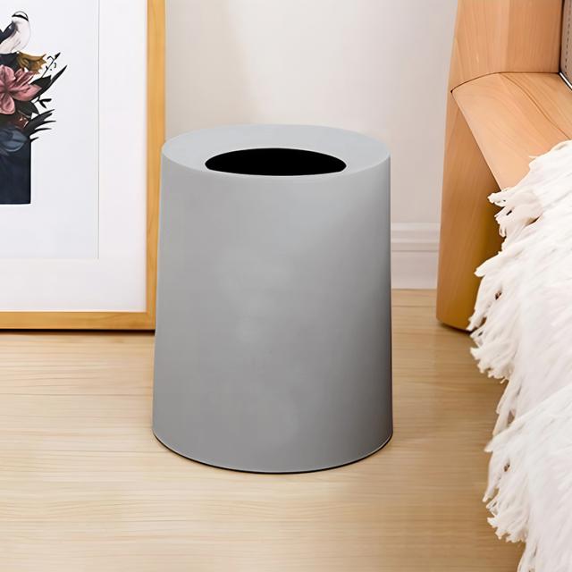 新生活 ゴミ箱 ごみ袋が見えない 丸型 フタなし オープン 二重構造 ダストボックス ごみ箱 ごみばこ くず入れ くずかご ゴミ袋 隠せる おしゃれ モダン シンプル リビング キッチン 寝室 洗面所 オフィス in029-8 ゴミ箱