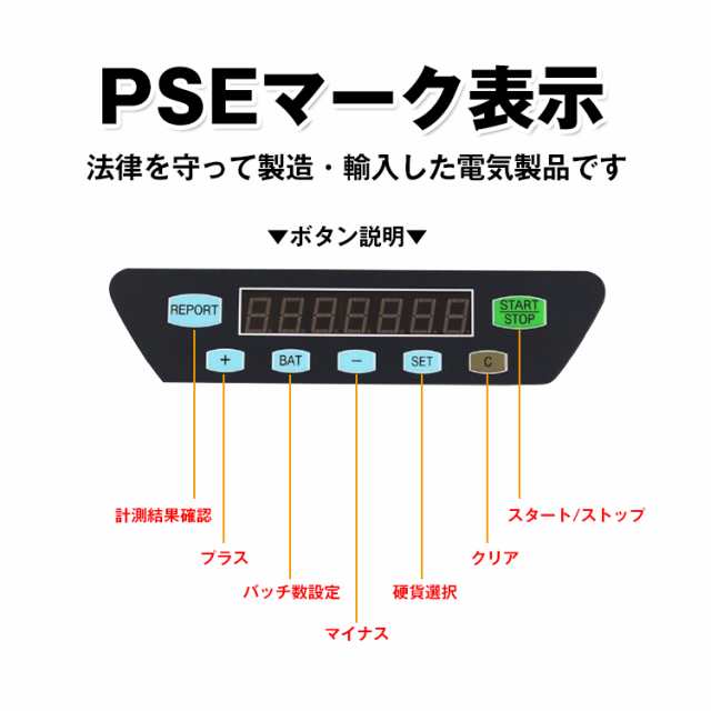 コインカウンター 自動 硬貨 計数機 電動 高速 コインソーター 選別