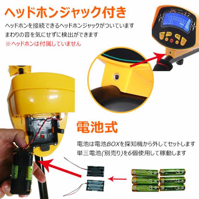 金属探知機 携帯 紛失物 アクセサリー 落としもの 探索 電池式 高感度 宝探し トレジャー ハンター 埋蔵金 軽量 ny082｜au PAY  マーケット