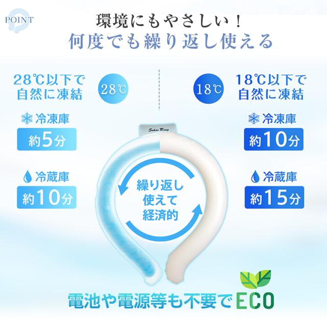 爽快リング アイスネックリング 冷却 クール ネッククーラー アイス