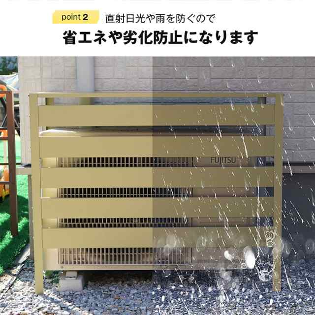 エアコン 室外機 カバー diy おしゃれ 雪 収納 日よけ ラック ルーバー 目隠し ベランダ 庭 省エネ 節電 遮光 夏 多肉棚 ガーデニング  nyの通販はau PAY マーケット - KuraNavi | au PAY マーケット－通販サイト