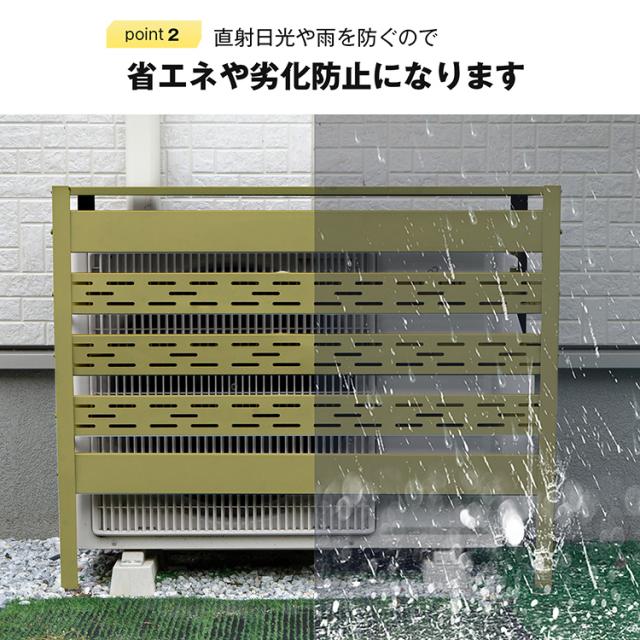 エアコン 室外機 カバー 通気穴 通気孔 通気口 DIY おしゃれ 雪 収納