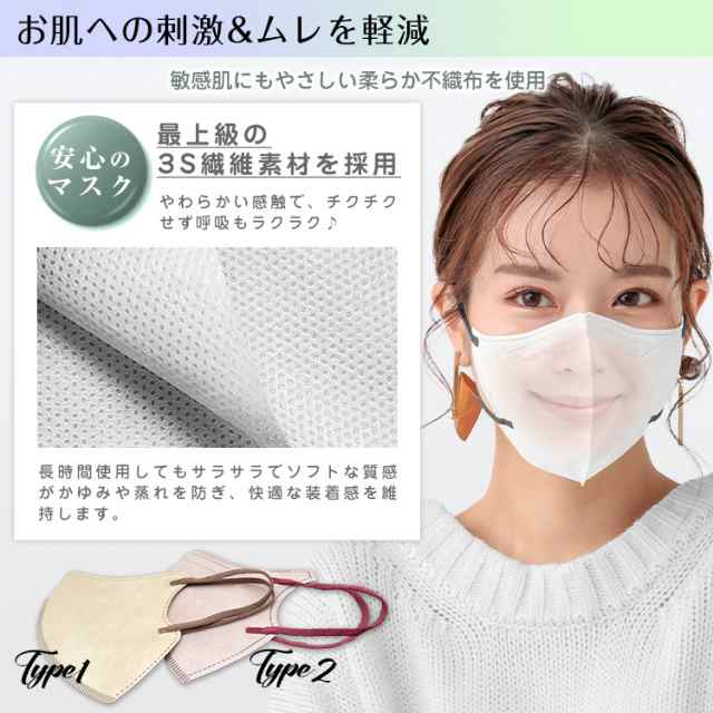 不織布マスク 立体マスク FANCY SHARP MASK 20枚 Lサイズ - 看護