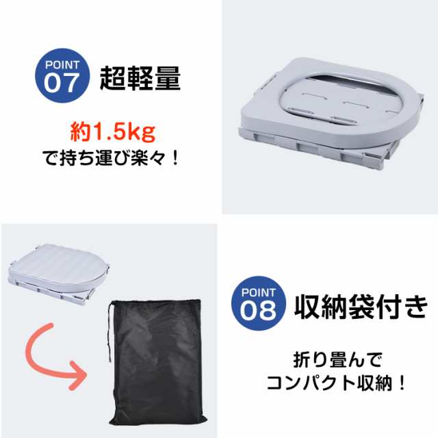 簡易トイレ 折りたたみ式 防災 アウトドア用 車載用 防災 非常用 災害