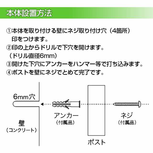 メールボックス ダイヤルロック式 ポスト 壁掛け ダイヤル式 郵便