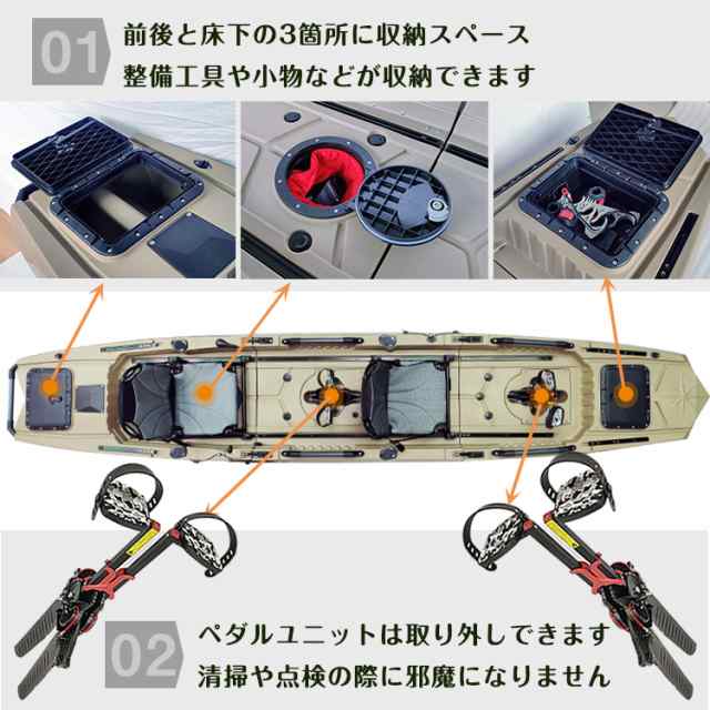 boating カヤック フィッシング 2人乗り 足漕ぎ 釣り パドル boating カヤック フィッシング 2人乗り 足漕ぎ 釣り パドル