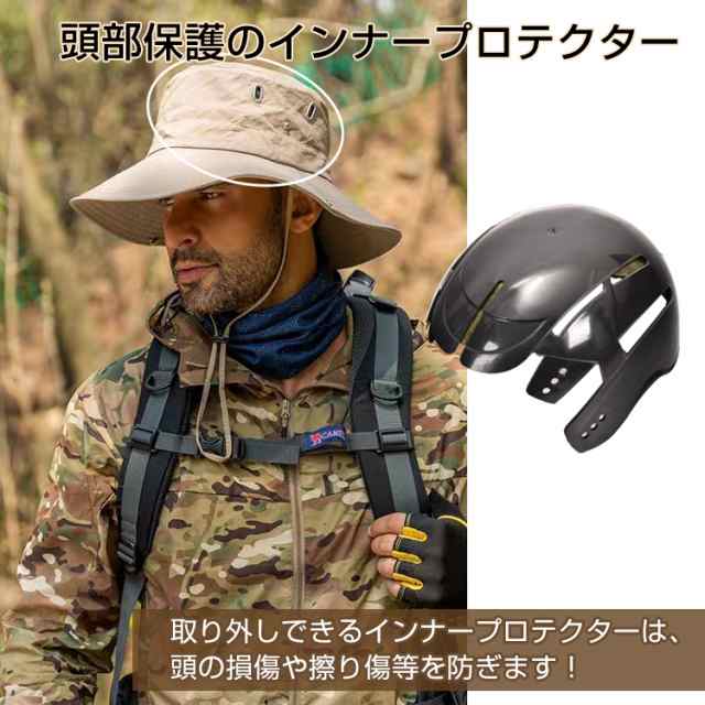 期間限定価格】ヘルメット ハット型 バケットハット 蒸れない あご