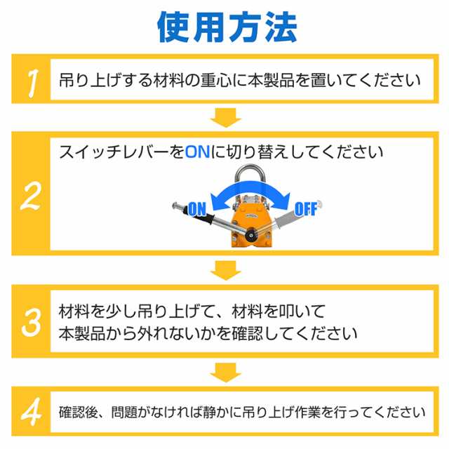 永久磁石 リフティング マグネット リフマグ 1000kg 鉄板吊上げに 運搬 荷物 昇降 ウィンチ 運搬 荷物 昇降 電池不要  sg135の通販はau PAY マーケット - KuraNavi | au PAY マーケット－通販サイト