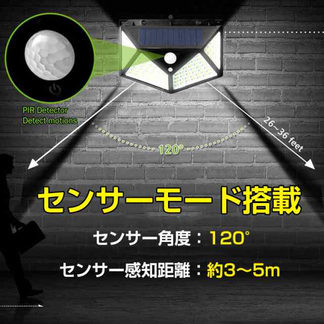 センサーライト 屋外 led ソーラー 2個セット 4面発光 人感 停電 防犯 自動点灯 太陽光発電 外灯 防水 電気不要 配線不要 玄関 壁  sl068の通販はau PAY マーケット - KuraNavi