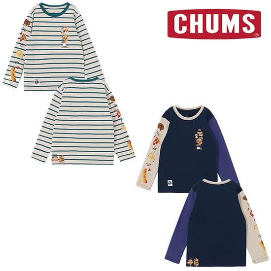 チャムス キッズファストフードロングスリーブTシャツ CH21-1365 キッズ/子供用 長袖Tシャツ Kids Fast Food L/S T-Shirt 2025年春夏新作の通販は 4,752円