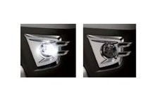 ダイハツ ハイゼットカーゴ【S321V S331V】　ＬＥＤフォグランプ(メッキベゼル付)【ブラック】[08580-K5008]