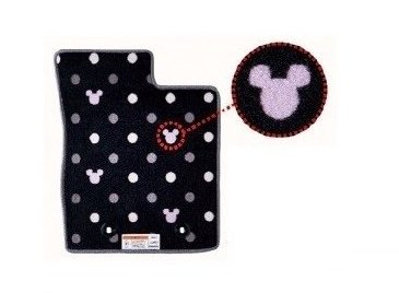 ダイハツ ムーヴカスタム【LA150S LA160S】　カーペットマット(ディズニー)(２ＷＤ車用)【ブラック】[08210-K2414]