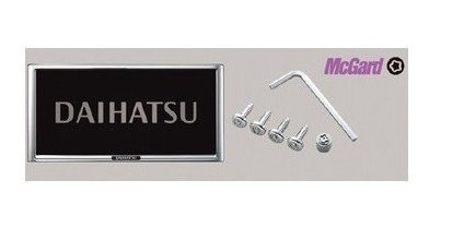 ダイハツ ムーヴカスタム【LA150S LA160S】　盗難防止機能付ナンバーフレームセット【メッキ】[08400-K9007]