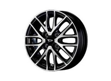 ダイハツ トコット【LA550S LA560S】　アルミホイールセット(１４インチ・１６本スポーク)【ブラックポリッシュタイプ】[08960-K2027×4/08639-K9000]