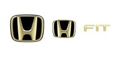 メール便可　ホンダ フィット【商品仕様要確認】　ゴールドエンブレム(Ｈマーク２個＋車名エンブレム)【要仕様確認】[08F20-TZA-000B]