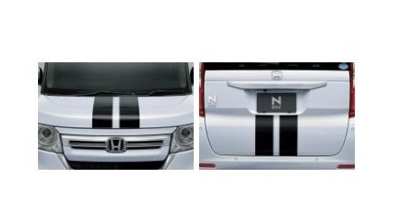ホンダ Nボックス【JF3-230/500/840/850 JF4-120/220/840/850】　デカールセンターストライプ(N-BOX／N-BOXCustom)【グレー】[08F30-TTA-000A]