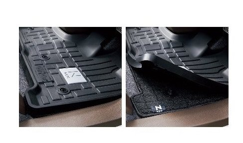 ホンダ エヌワゴン【JH3/JH4-100 JH3/JH4-200】オールシーズンマット(HondaSENSING装備無し車用)(フロント用)【ブラック】[08P18-TKR-010]
