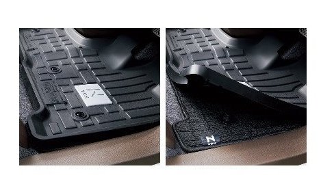 ホンダ エヌワゴン【JH3/JH4-100 JH3/JH4-200】　オールシーズンマット(４ＷＤ車用)(フロント用)【ブラック】[08P18-TKR-010C] 8,268円