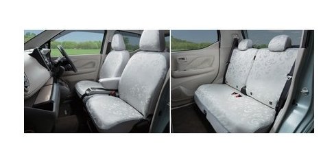 ニッサン デイズ【B43W B44W B45W B46W B47W B48W】　シート全カバー(デザインタイプ)【アイボリー×フラワー】