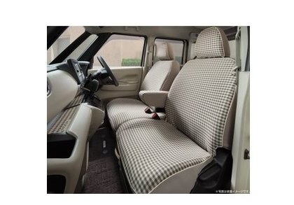 ニッサン ルークス【B44A B47A B48A】　シート全カバー(チェック)【要商品仕様確認】【ベージュ】[H7900-7NA1A]