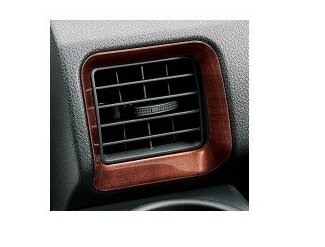 スバル サンバーバン【S321B S331B S321Q S331Q】　エアコンルーバーパネル(フロント２枚セット)【ファインウッド調】